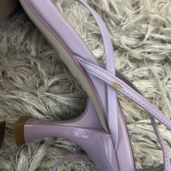 Jeffrey Campbell Fluxx Leather Square Toe Strappy Sandals in Lilac size 6.5 - Picture 9 of 12